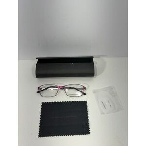 Prodesign Denmark 6128 lilac Silver Rectangular Eyeglass light Frames Japan